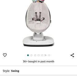 4moms MamaRoo Multi-Motion Baby Swing, Bluetooth Enabled with 5 Unique Motions, Grey

