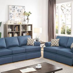Brand New Polyfiber Sofa & Loveseat (Pillows Included)