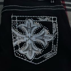 Black jeweled jeans