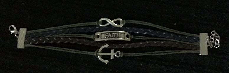New leather charm bracelet
