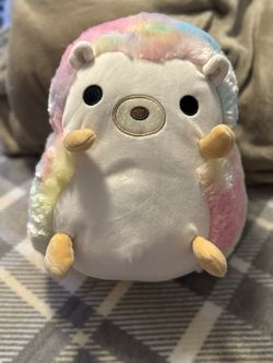BRAND NEW WITHOUT TAGS 12 INCH BOWIE THE RAINBOW HEDGEHOG SQUISHMALLOW PLUSH  