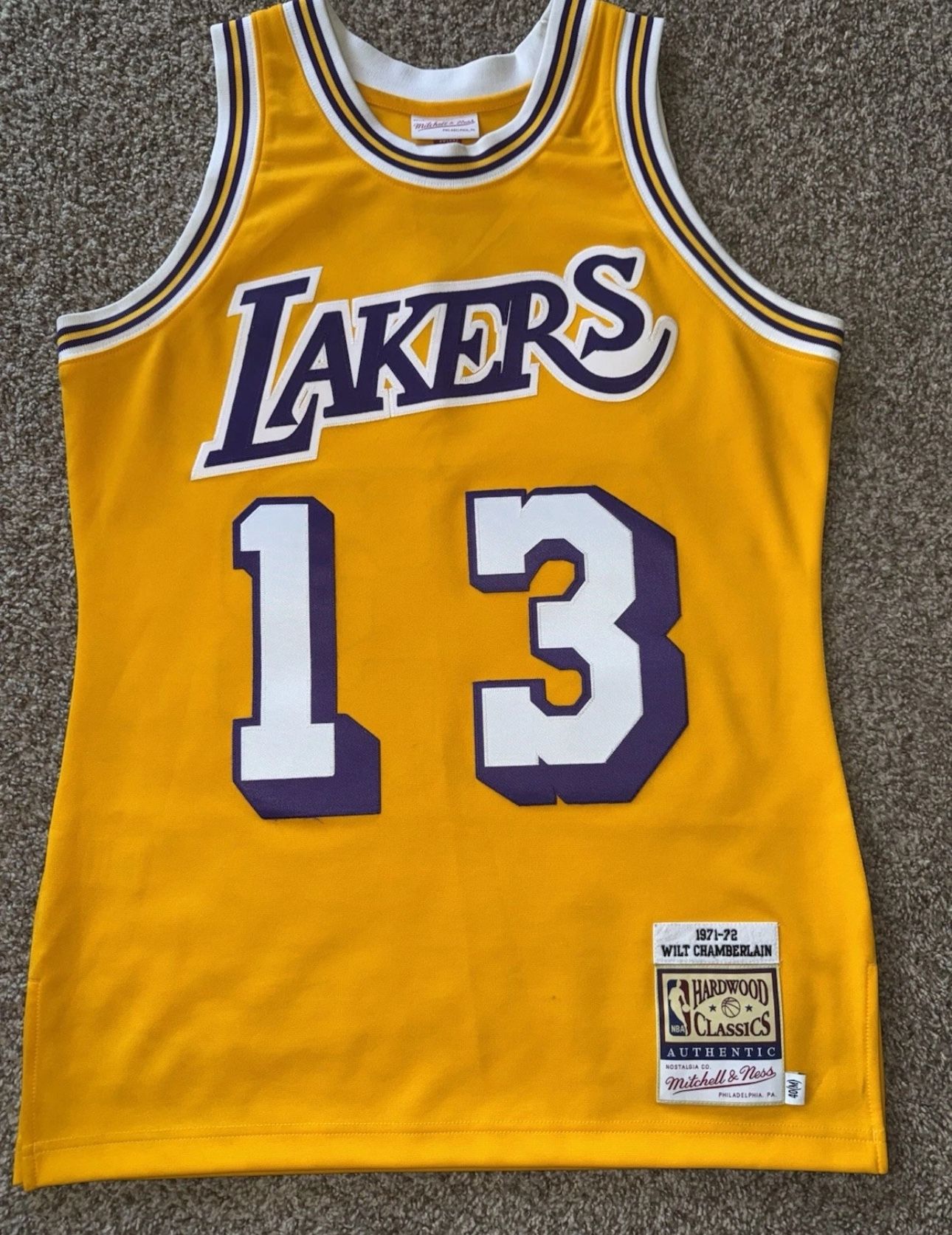 Authentic Mitchell & Ness Los Angeles Lakers Wilt Chamberlain Jersey Size 40(M)