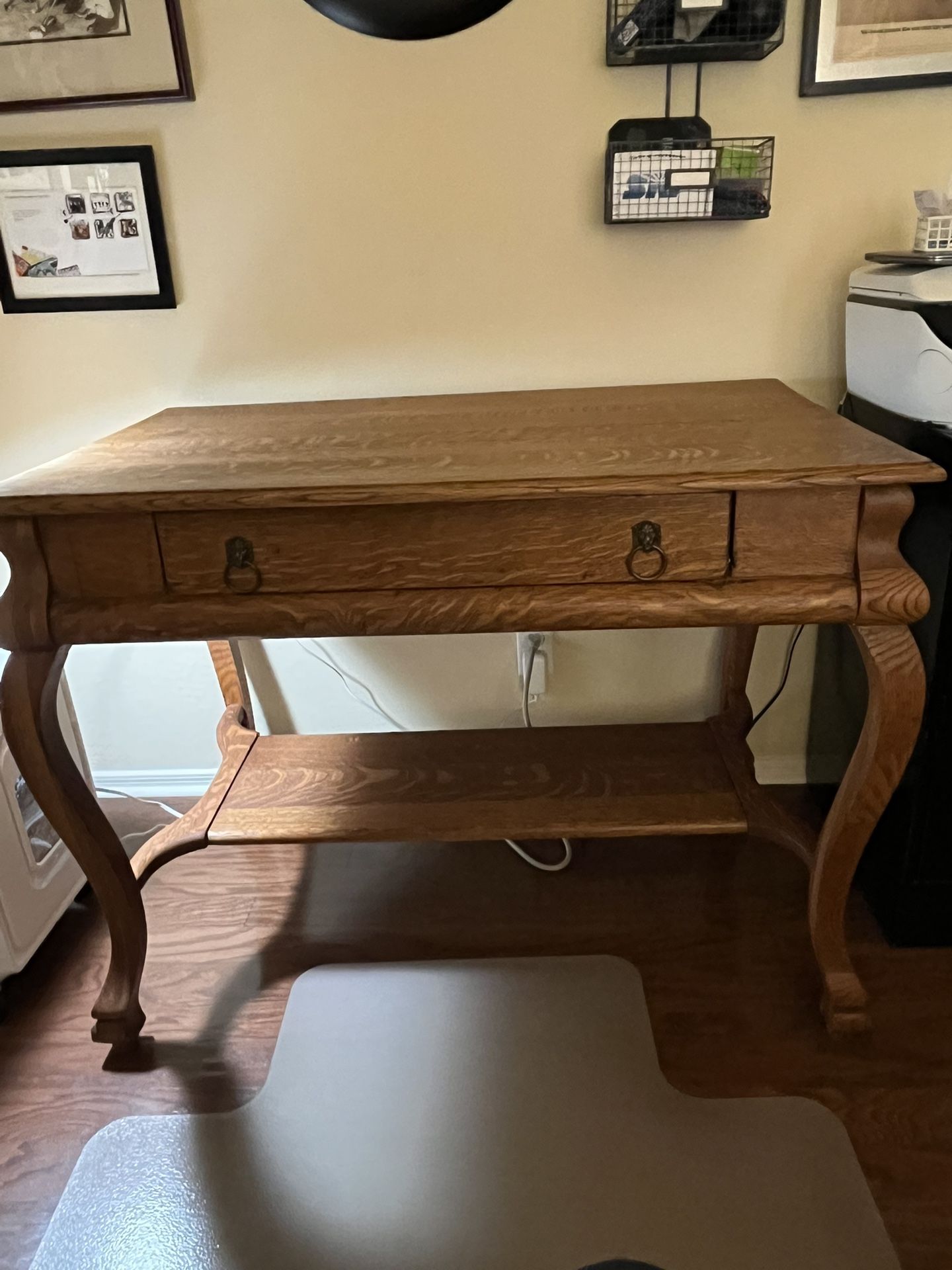 Antique Oak Library Table