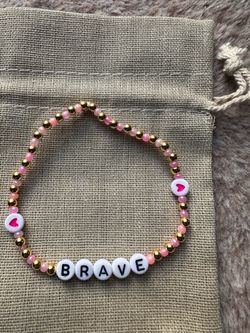 BRAVE Beaded Stretch Bracelet