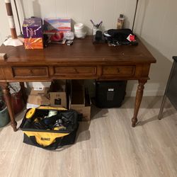 Wood Writing Desk  Not Antique But Very Nice