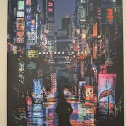 Metal Displate Japan Night City Poster