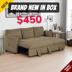 Brand New In Box Pull Out Sectional Sofa 
