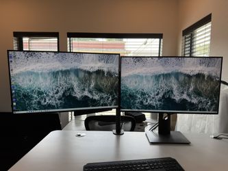 Dell 4K Monitor Pair + Dual Arm Stand