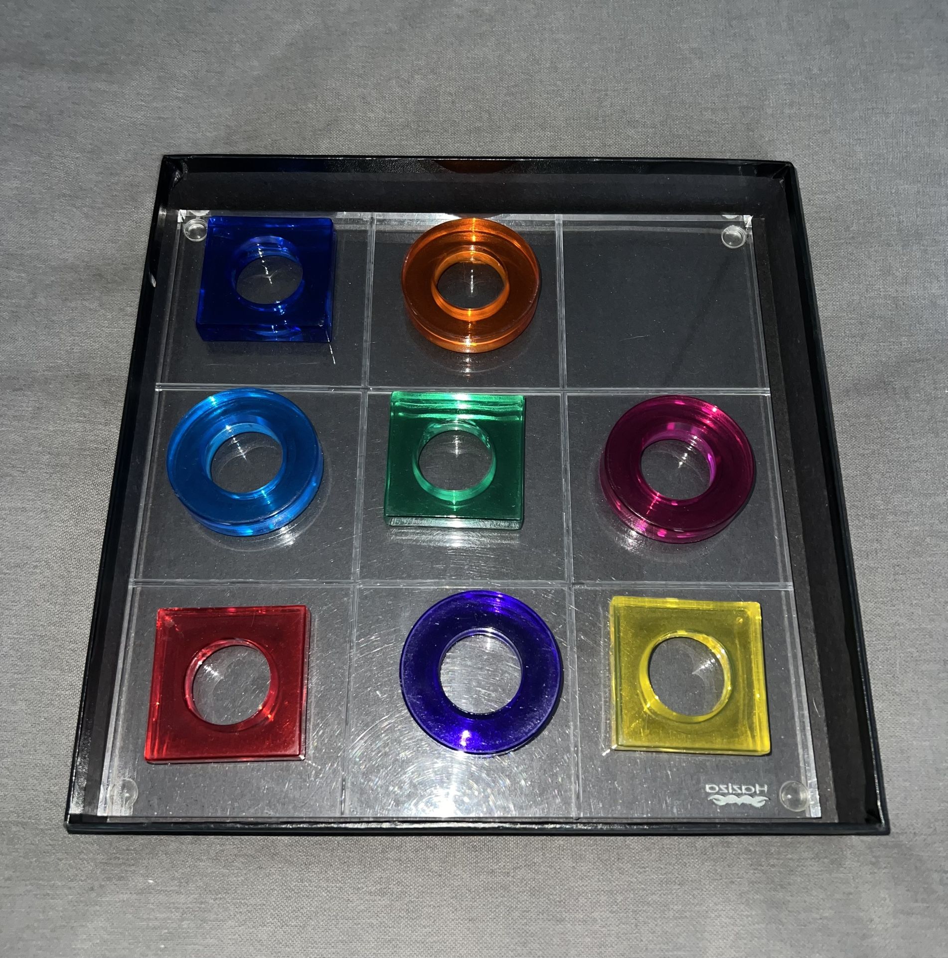 STUDIO SHLOMI HAZIZA TIC-TAC-TOE 未使用 AUTHENTIC SHLOMI HAZIZA LUCITE ACRYLIC TIC TAC TOE SCULPTURE BOARD