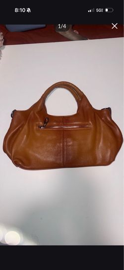 Brown leather purse