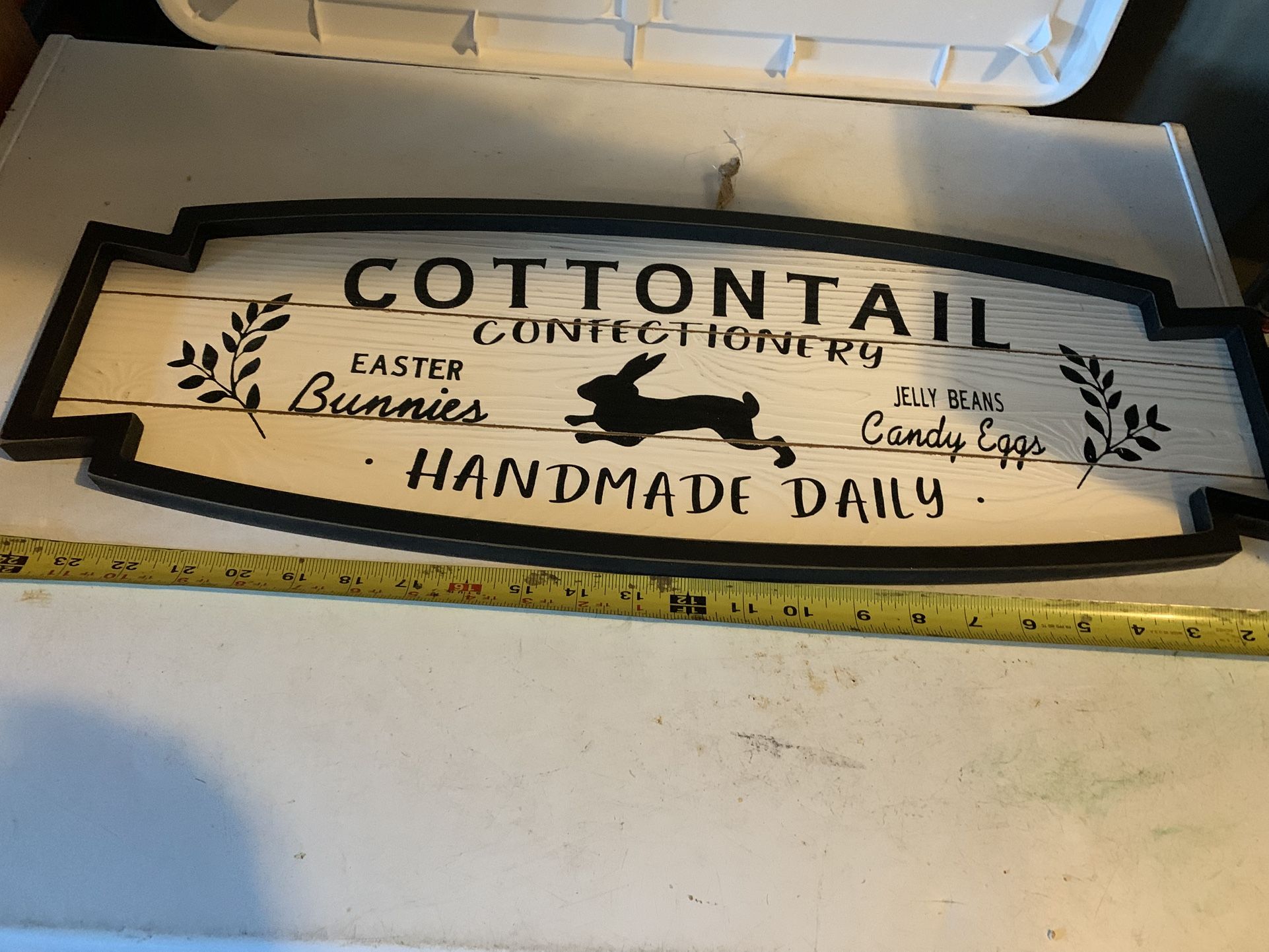 Large Wooden Easter Sign W/ Sayings, Has Hanging Bracket