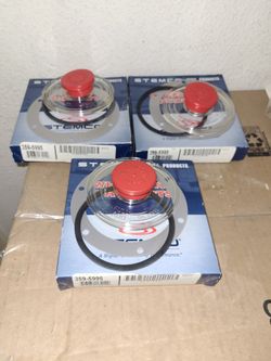 (3) Stemco Plastic Hub Cap Seal Kits