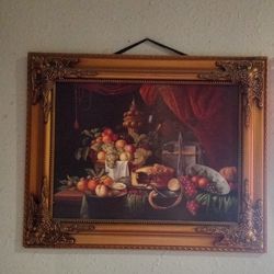 Cuadro  De Frutas  Antiguo 