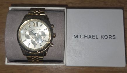 Michael Kors Men's Chronograph Lexington Gold-Tone Watch (MK8281) w/ Box