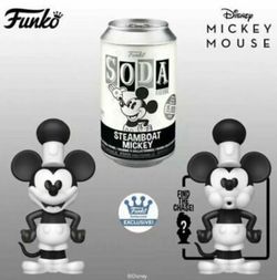 (NEW) Funko Soda Steamboat Willie Mickey (LE 15,000) (Funko Exclusive) *CHANCE FOR A CHASE* (VAULTED) Perfect Gift for any Disney Fan or Collector