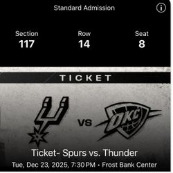 SPURS VS OKC TICKETS