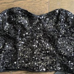 Women's Black Crop-top