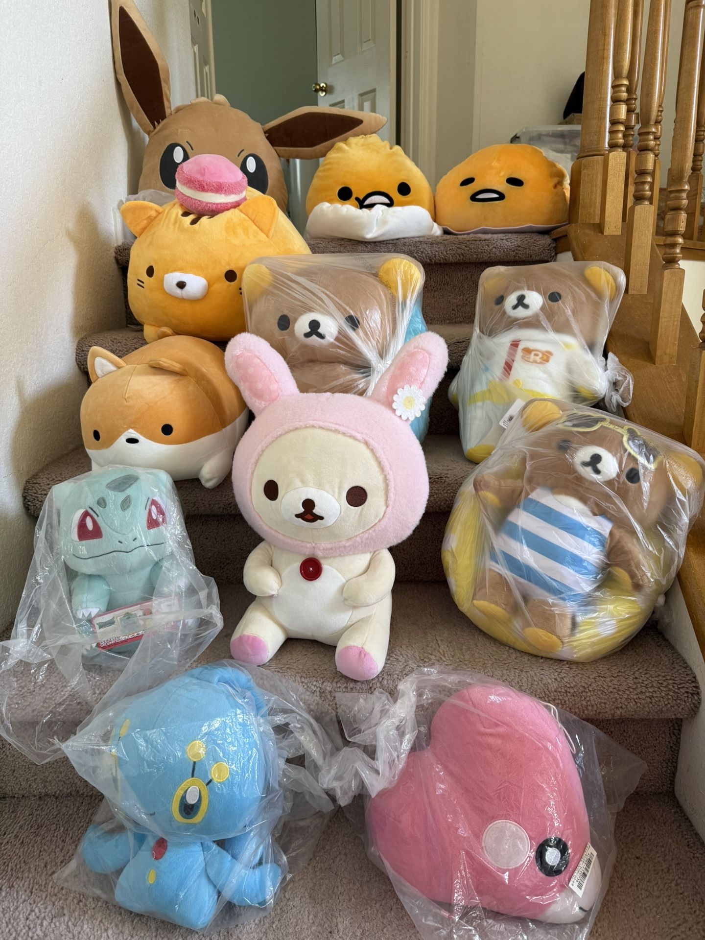 Pokemon, Rilakkuma, Gudetama, Other Cute Plushies