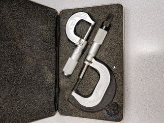 Mitutoyo 0-1" OD Micrometer and a starrett 1-2" OD micrometer