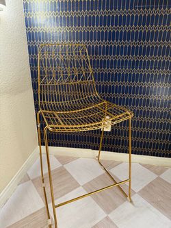 Gold Metal Wire Chair