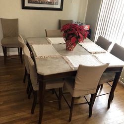 Marble Dining Table and 8 Chairs