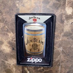 ZIPPO Unfired Jim Beam Whiskey Barrel NEW in box Windproof Lighter