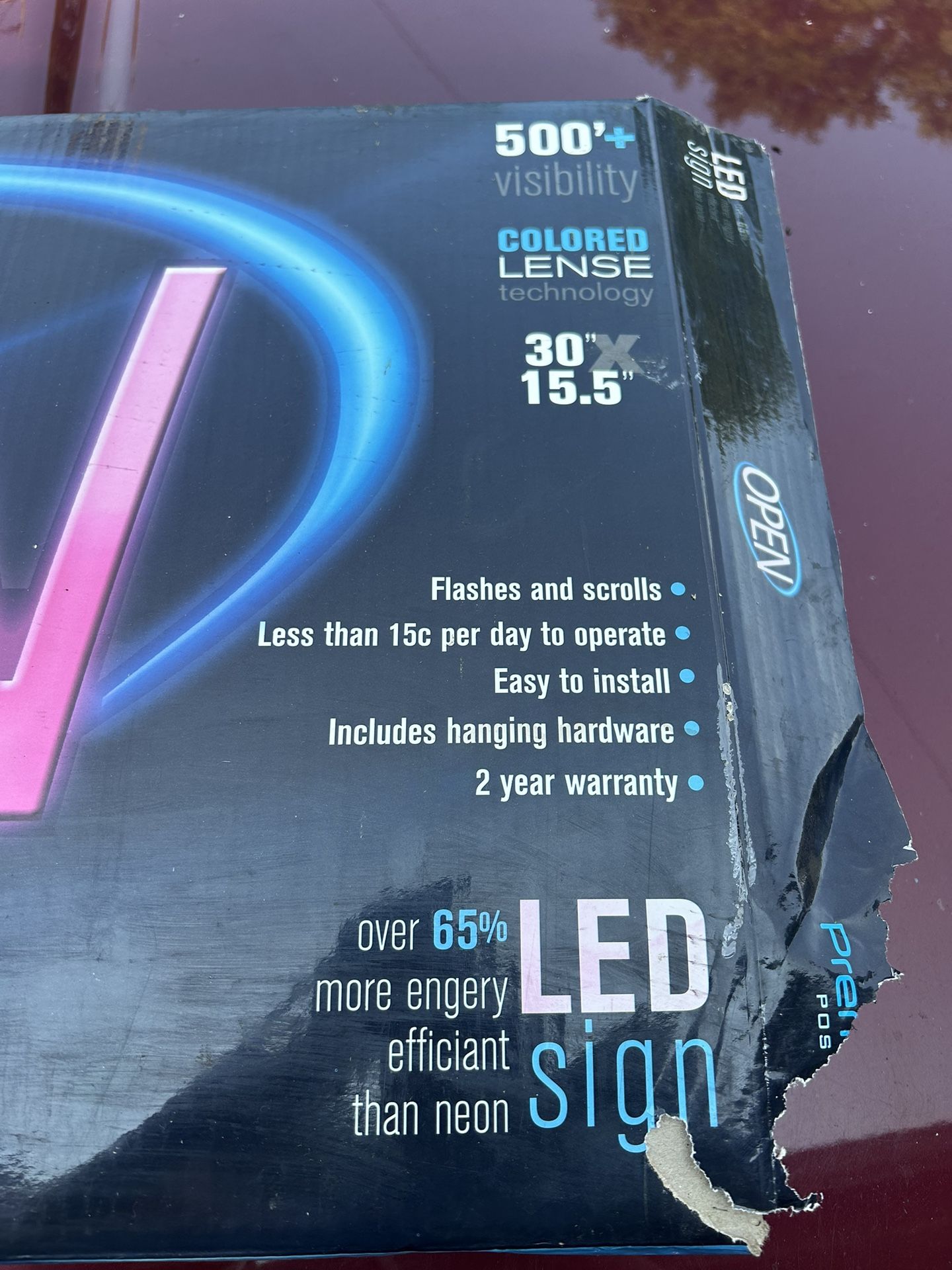Premier Open Light Up Sign