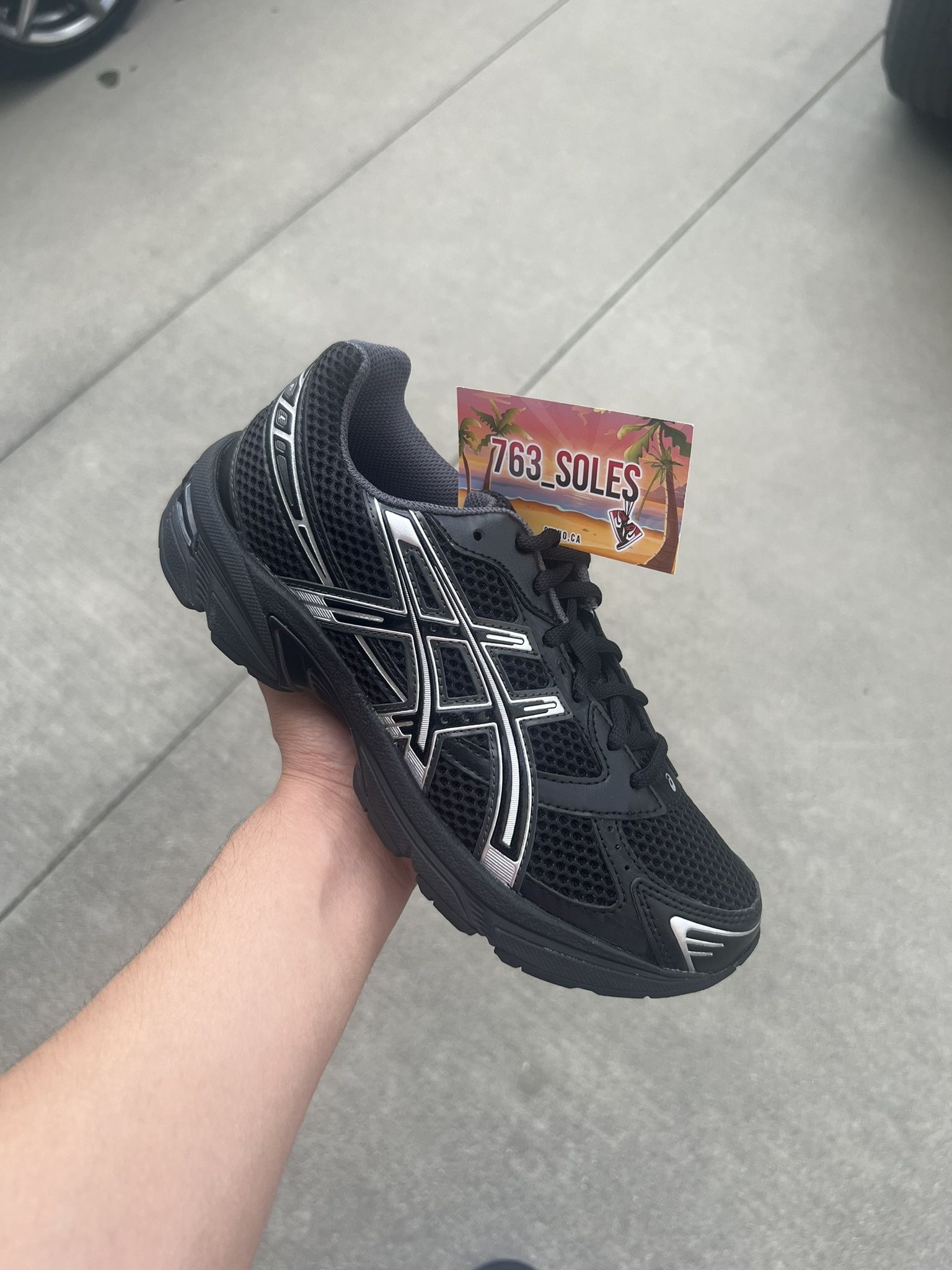 ASICS Gel-1130 Black Pure Silver, Multiple Sizes
