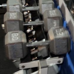 80 Lbs Dumbbells 
