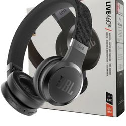 JBL Live 460NC Wireless On-Ear Noise-Cancelling Headphones - Black