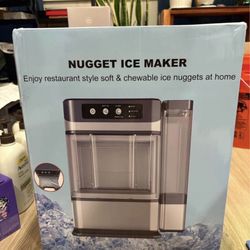 Large Capacity Nugget Ice Maker for Countertop — 41 lbs/24H | One-Click Operation & Self-Cleaning | Portable Ice Machine with Detachable 3L Water Tank