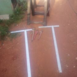 3. Pipe. Wrenches. 2tee. And. 2. Saw Horses. All. In. Condition 