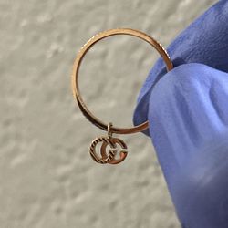 18k Rose gold Gucci Ring Women Size 7