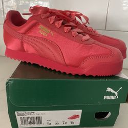 Girls Puma Tennis Shoes Roma Satin PS Size 1 C