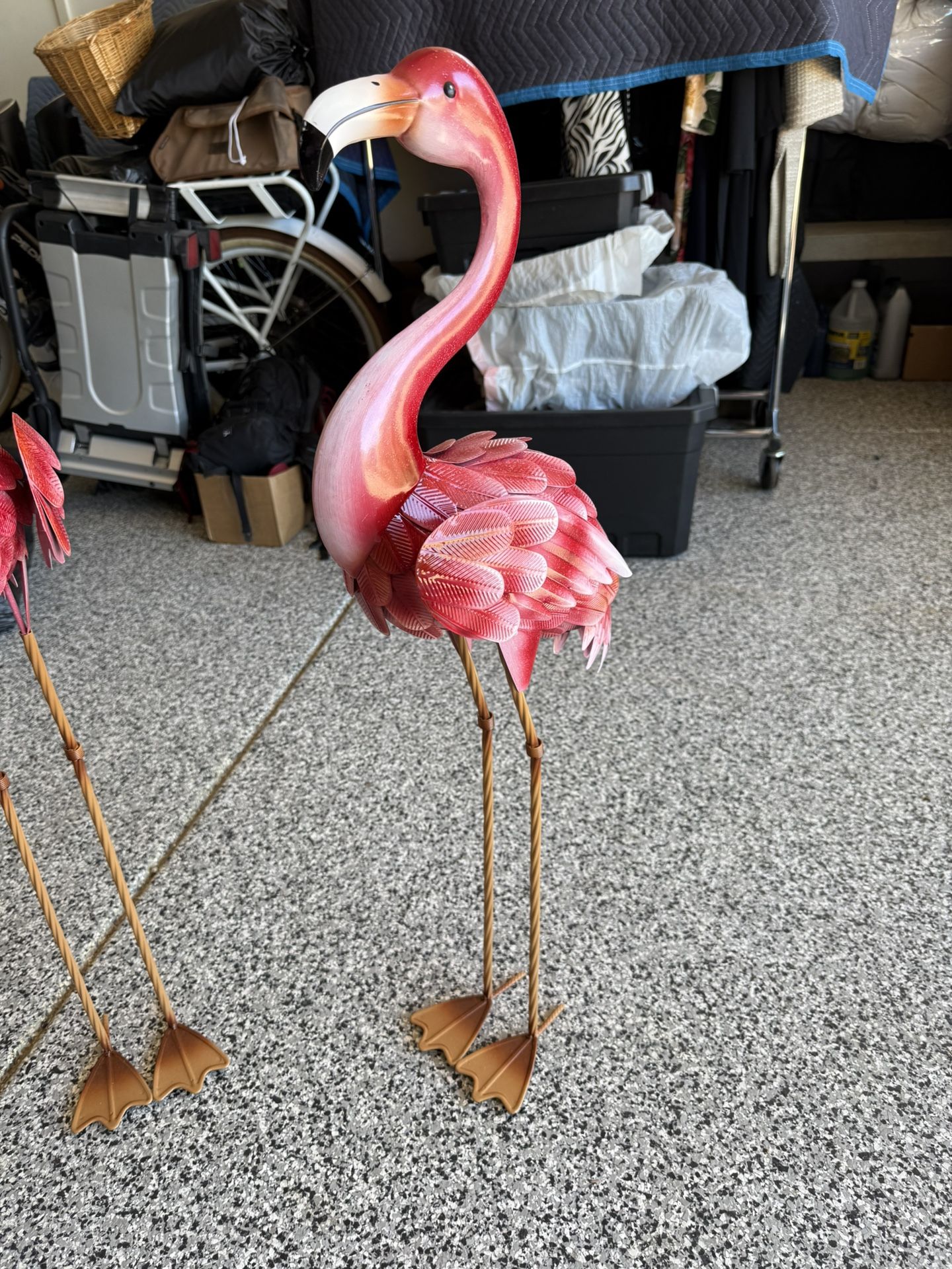 TWO Pink Flamingos Decor 