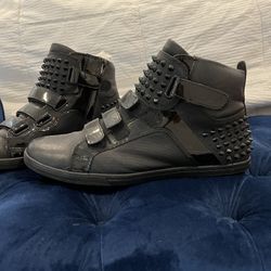 Mens Aldo Black Spike Shoes Size 10.5