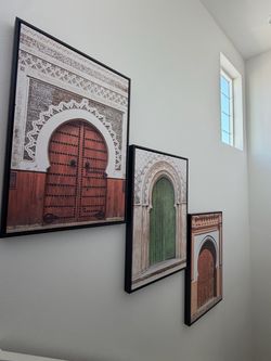Beautiful Moroccan Doors Wall Art (Set of 3)