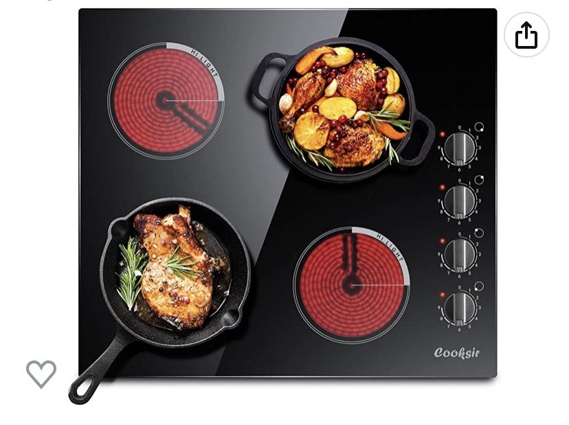 CookSir 24” 4-Burner Built In Radiant Electric Stovetop