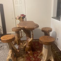  Table Set (Bar Table & Stools)