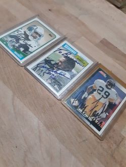 Trade Wanted... Autographed Football Cards Curt Warner And Barry Foster