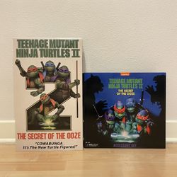 NECA TMNT SECRET OF THE OOZE VHS BOX & ACCESORIES SET TMNT 2