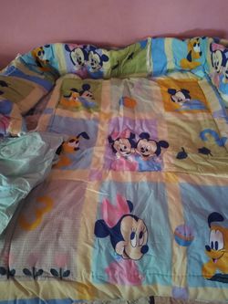 Mickey and Minnie 3 piece crib set