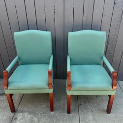 Pair of 2 Accents Chairs with Armrest Dining , Guests or for Living Room, Office etc