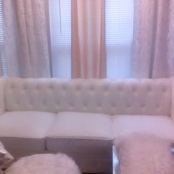 Faux Leather Sofa