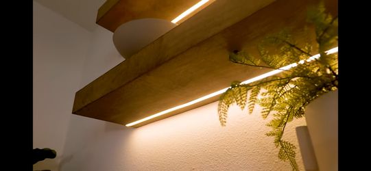Wood Lighting Shelving