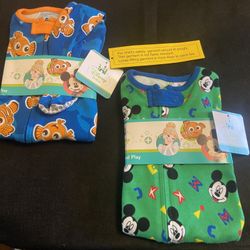 2 Komar Kids Boys’Disney Baby Micky Mouse and Fish Baby Ultra Soft Infant Onesie Sleeper