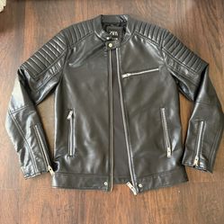 ZARA FAUX LEATHER  BIKER JACKET