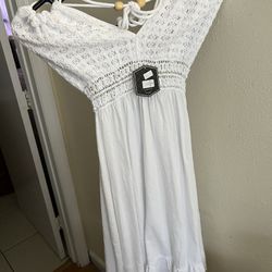 White summer midi dress