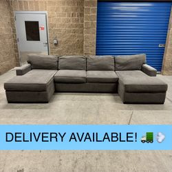Gray Double-Chaise Radley Sectional Couch Sofa from Macy’s (DELIVERY AVAILABLE! 🚛💨)