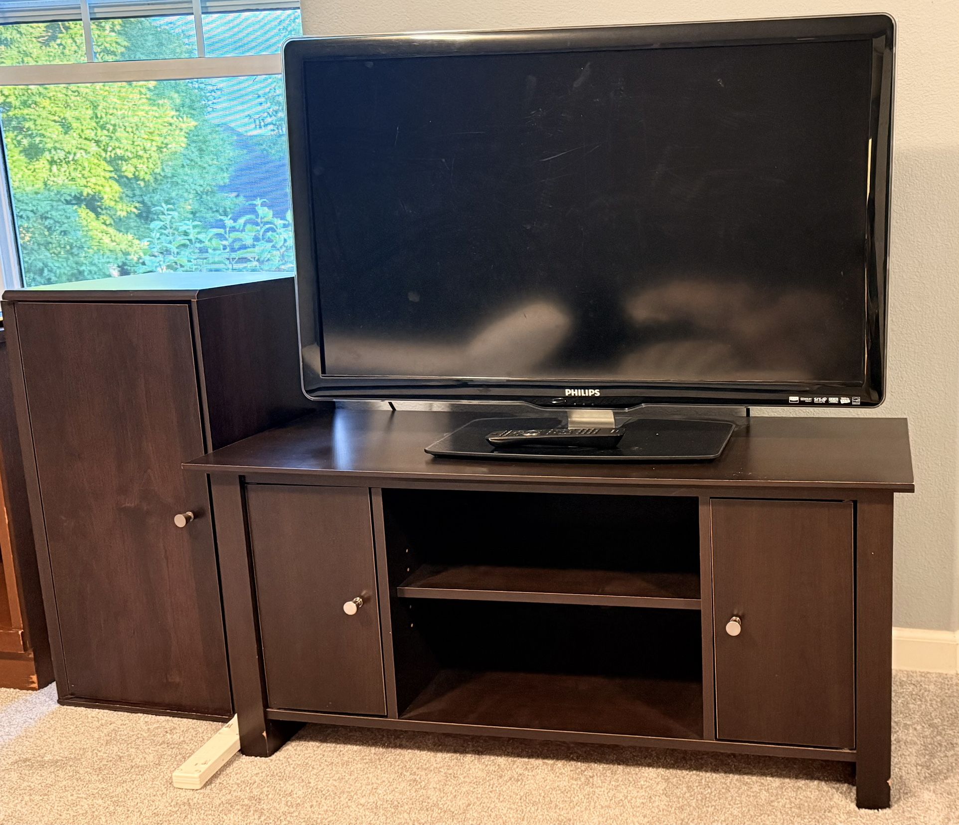 Television And Television Cabinet